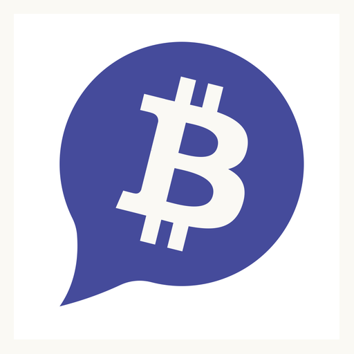 Symbol der Web-App: Bitcoin Playbook – Sprechblase mit Bitcoin-Zeichen